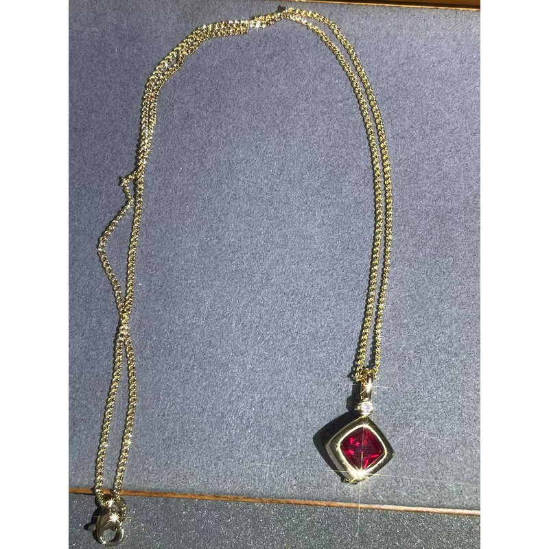 a2069香槟色吊坠项链多样性发货