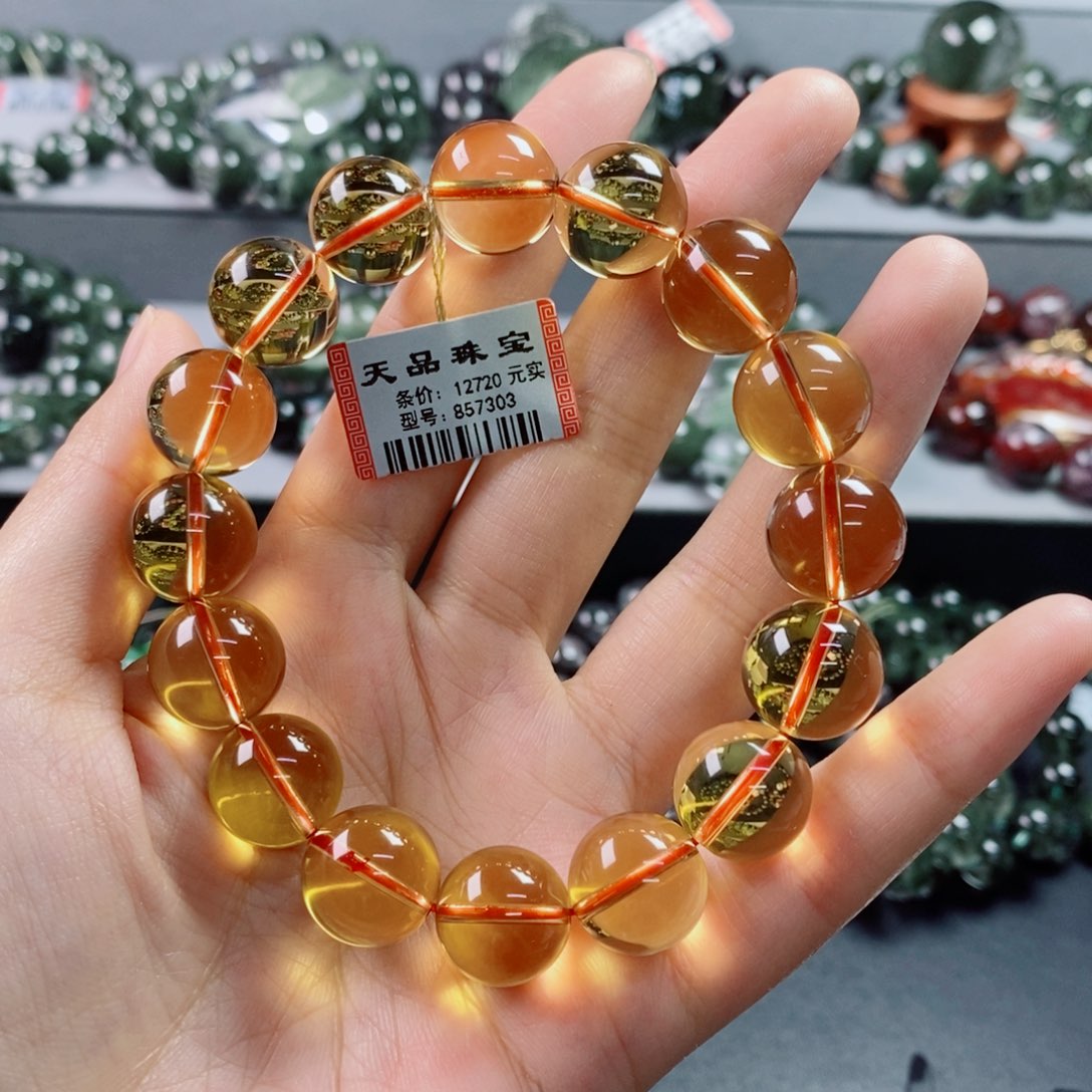 未镶嵌手链水晶黄水晶857303