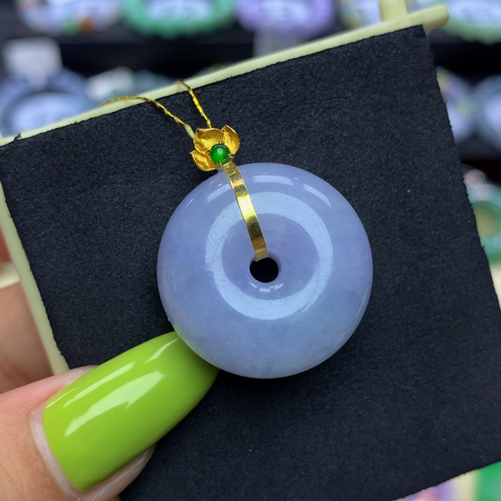 翡翠手链18K金镶嵌翡翠