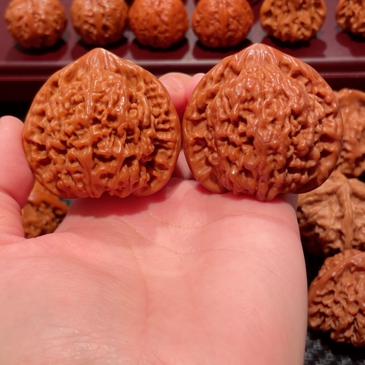 把件文玩核桃记*麒麟纹官帽