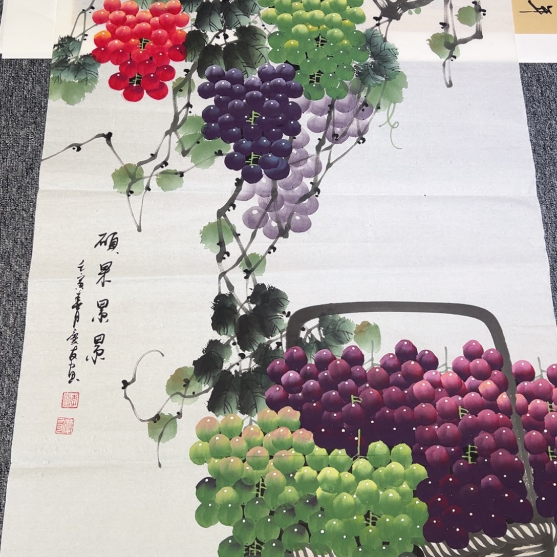 手绘作品节日快乐大漏