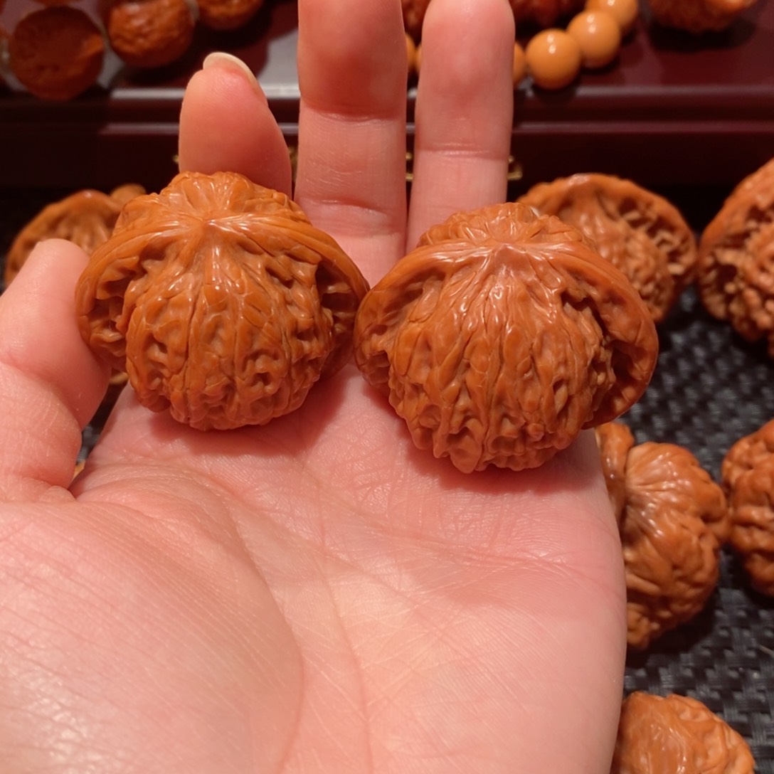 文玩核桃把件磨盘