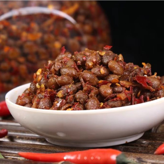 (现拌豆豉)农家风味传统手工制作老坛腌制麻辣香辣豆豉1000克
