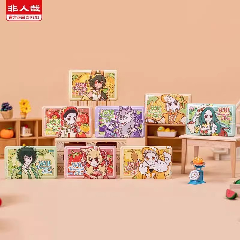 正版非人哉清新水果系列马口铁徽章盲盒哪吒妈祖紫帝双闪吧唧周边