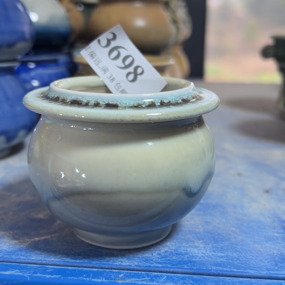 红陶手工花盆口5高6
