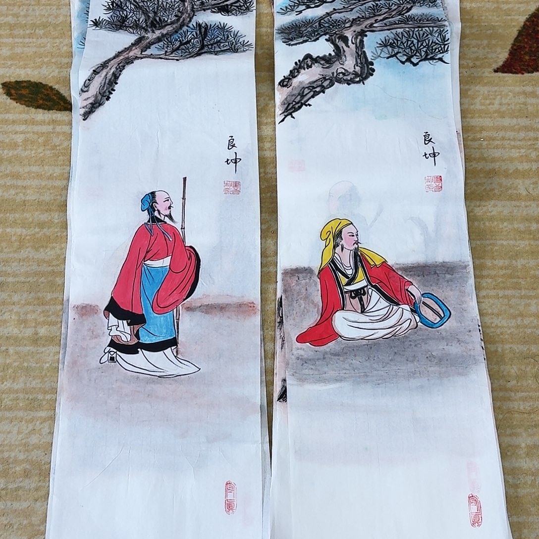 国画两张100.26手绘作品