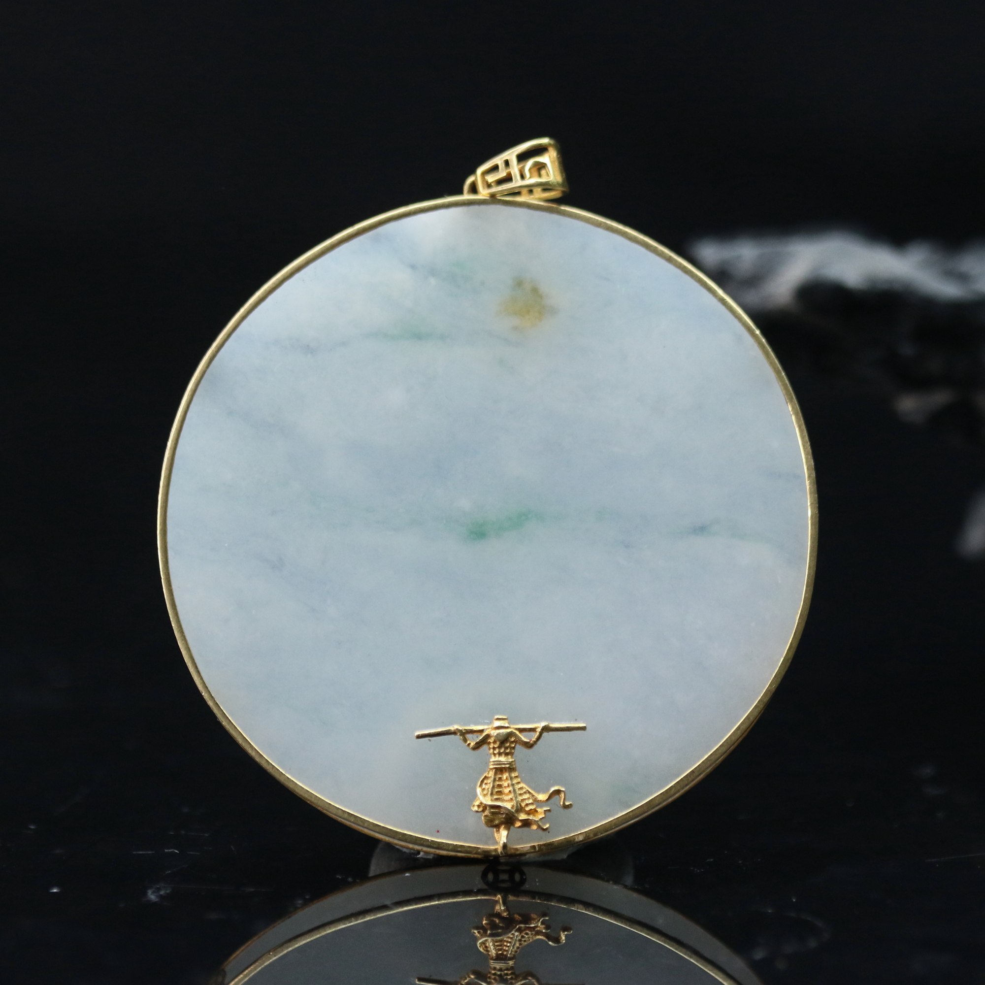 lot23天然缅甸翡翠A货18k无事牌/600064/保利厦门拍卖