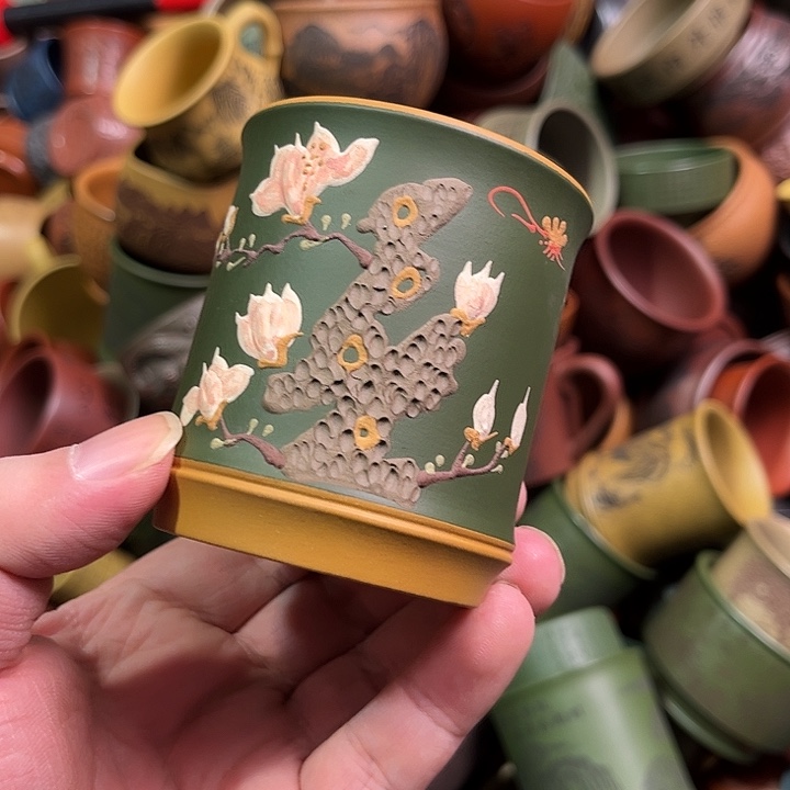 紫砂茶杯全手工紫砂主人杯