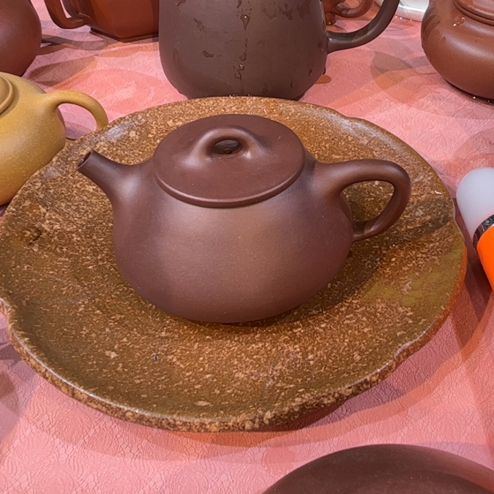 紫砂茶壶平盖石瓢紫泥150cc