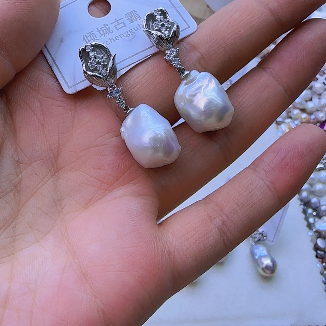 银S925镶嵌淡水珍珠项链定制619