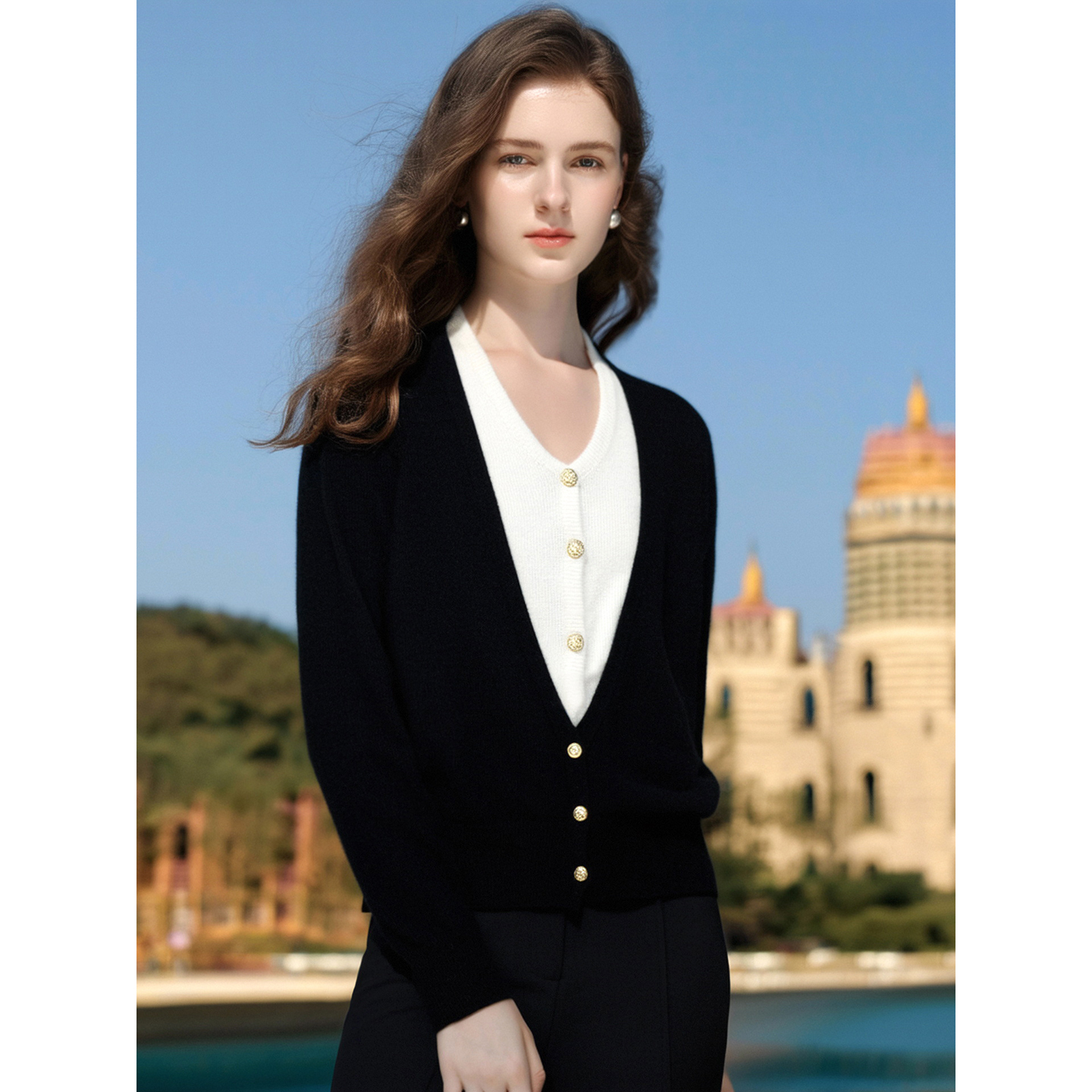 台湾品牌女装高端秋冬新款上衣 若6605A