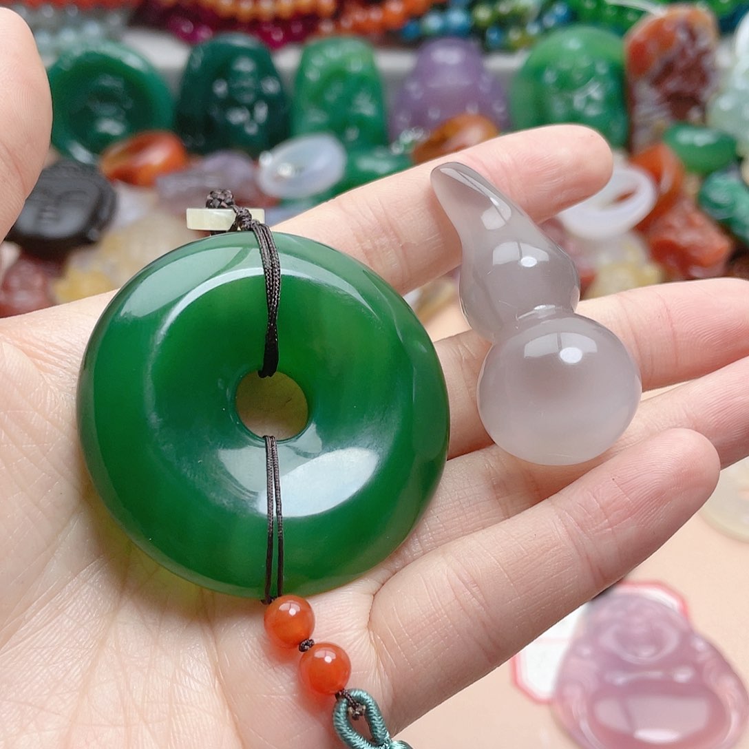 玛瑙/玉髓颈饰合金风*?