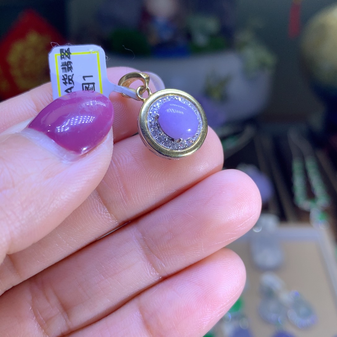 翡翠颈饰银S925镶嵌翡翠