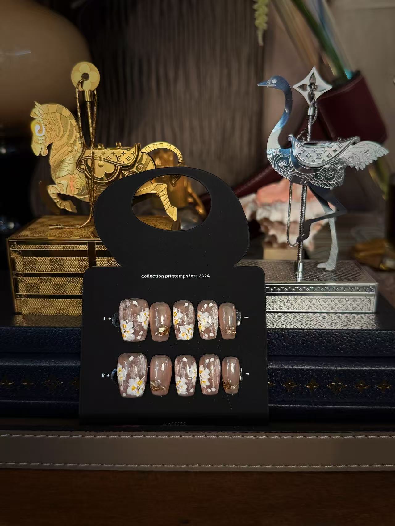 BYREESE| 老钱重工手绘浮雕花 手工穿戴甲