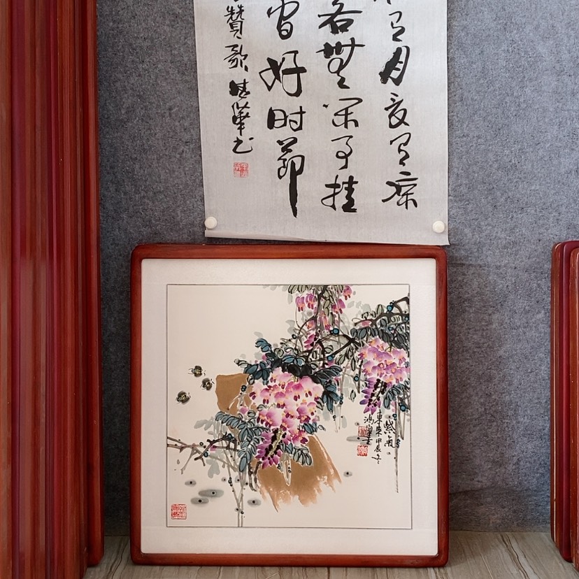 【闪购商品】国画书画作品带框65×65厘米