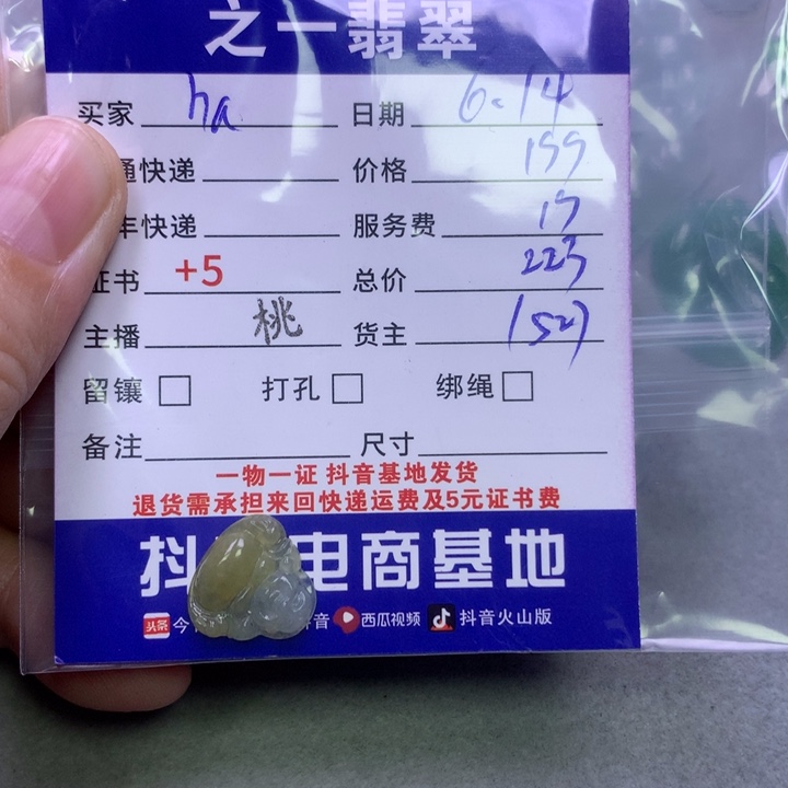 翡翠未镶嵌颈饰H***n