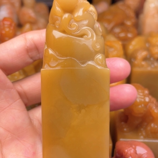 老挝石质地细腻柔软篆刻写字刀感十足