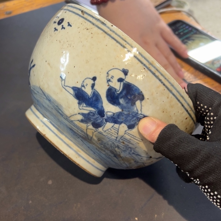 泛***舟瓷片拾六家的瓷器瓷器