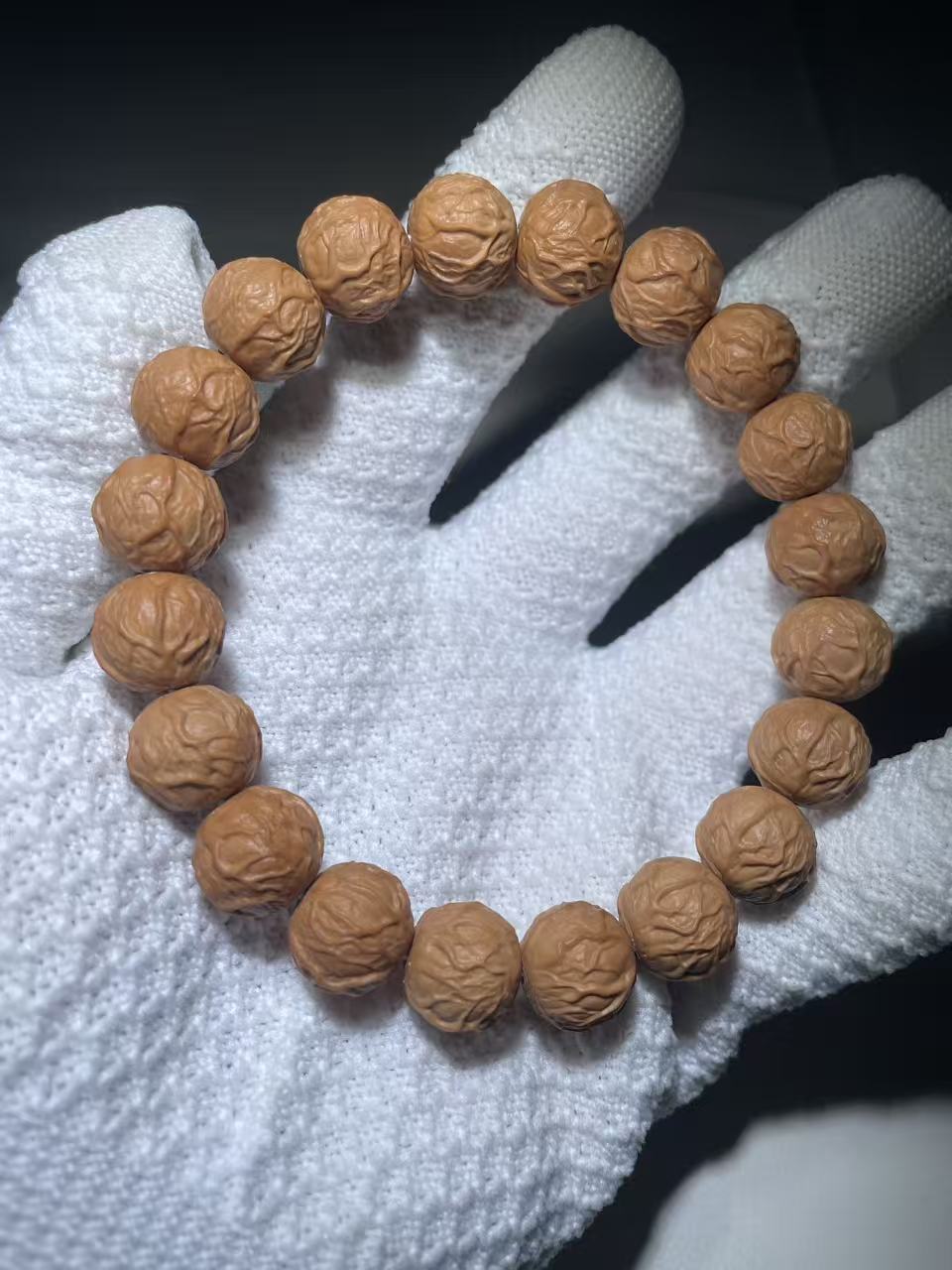 原色猴头核桃深纹路毒液雕刻文玩核桃手串