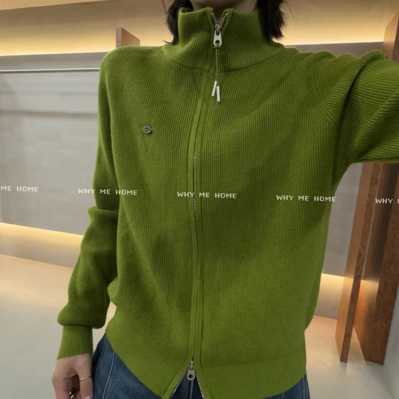 【氛围天菜】密织重磅拉链开衫设计休闲毛衣外套25056