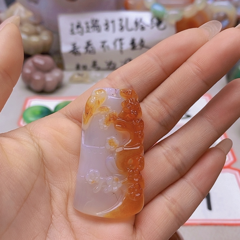 【闪购商品】未镶嵌玛瑙/玉髓珠宝半成品军*哥