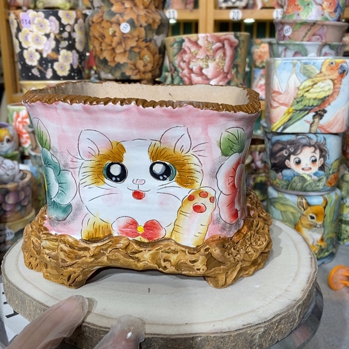 红陶景德镇艺术手绘作品