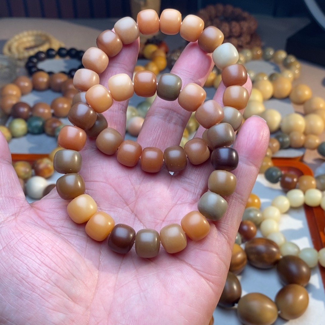 菩提根/象牙果吊坠12mm手工干磨美拉德