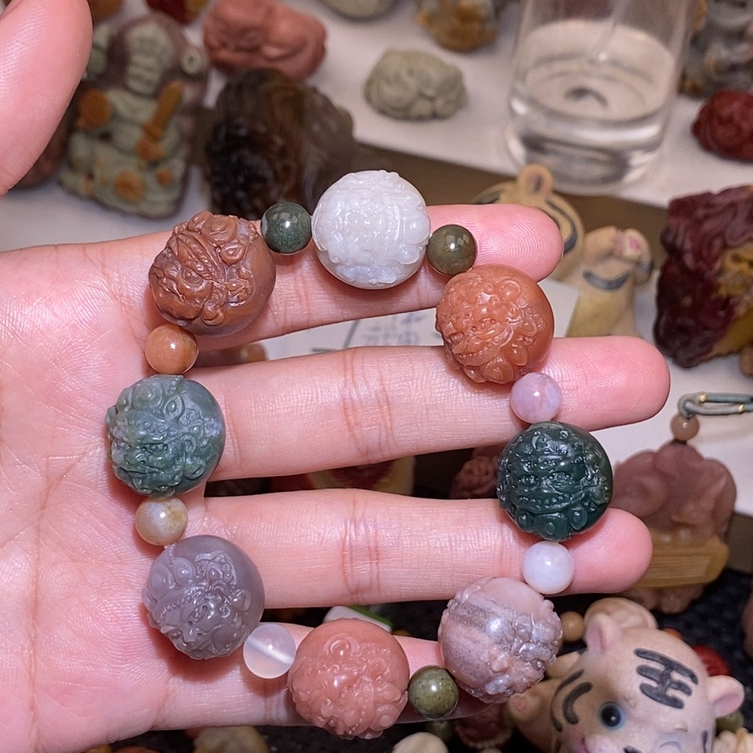 石英质玉（阿拉善玉）未镶嵌手链