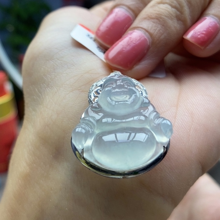 翡翠18K金镶嵌颈饰吊坠17