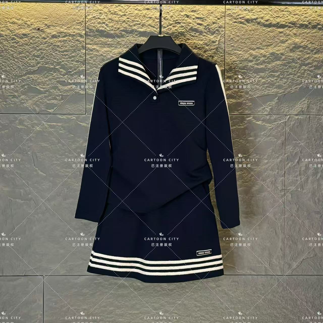 LLVD-B154秋季新品丨<减龄系列>长袖卫衣翻领重工套装两件套