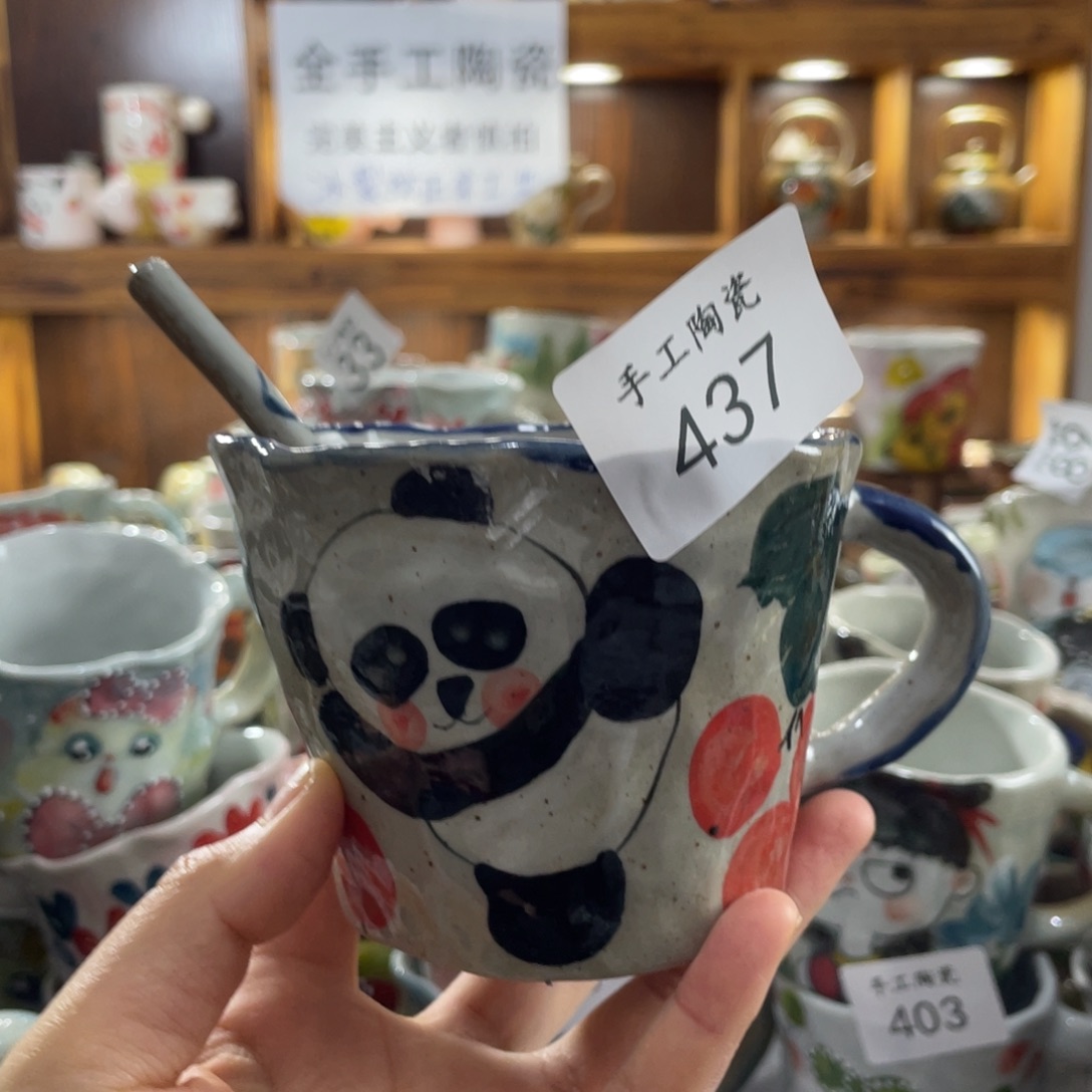 景德镇手工陶瓷一杯一勺437