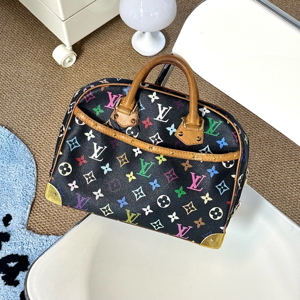 99新 LouisVuitton/路易威登 全原黑三彩手提包波士顿