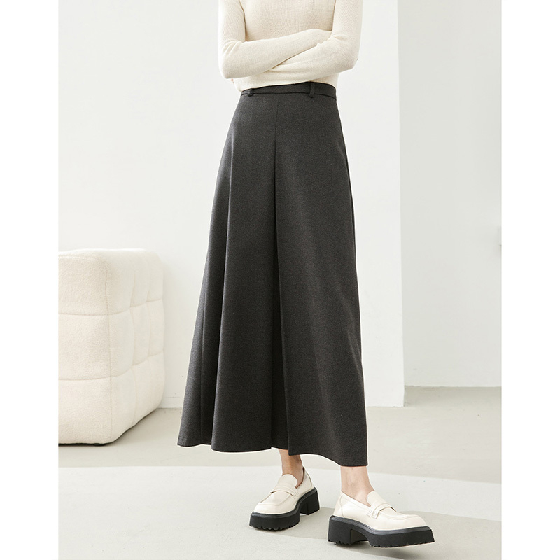 半身裙女秋冬伞裙新款显瘦遮胯长款a字裙子16360/16721