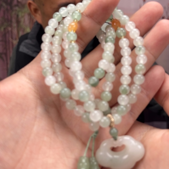 石英质玉（金丝玉）未镶嵌手链