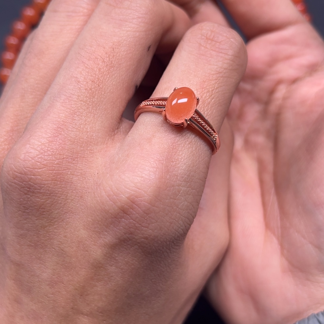 南红玛瑙颈饰合金多样性南红戒指货头