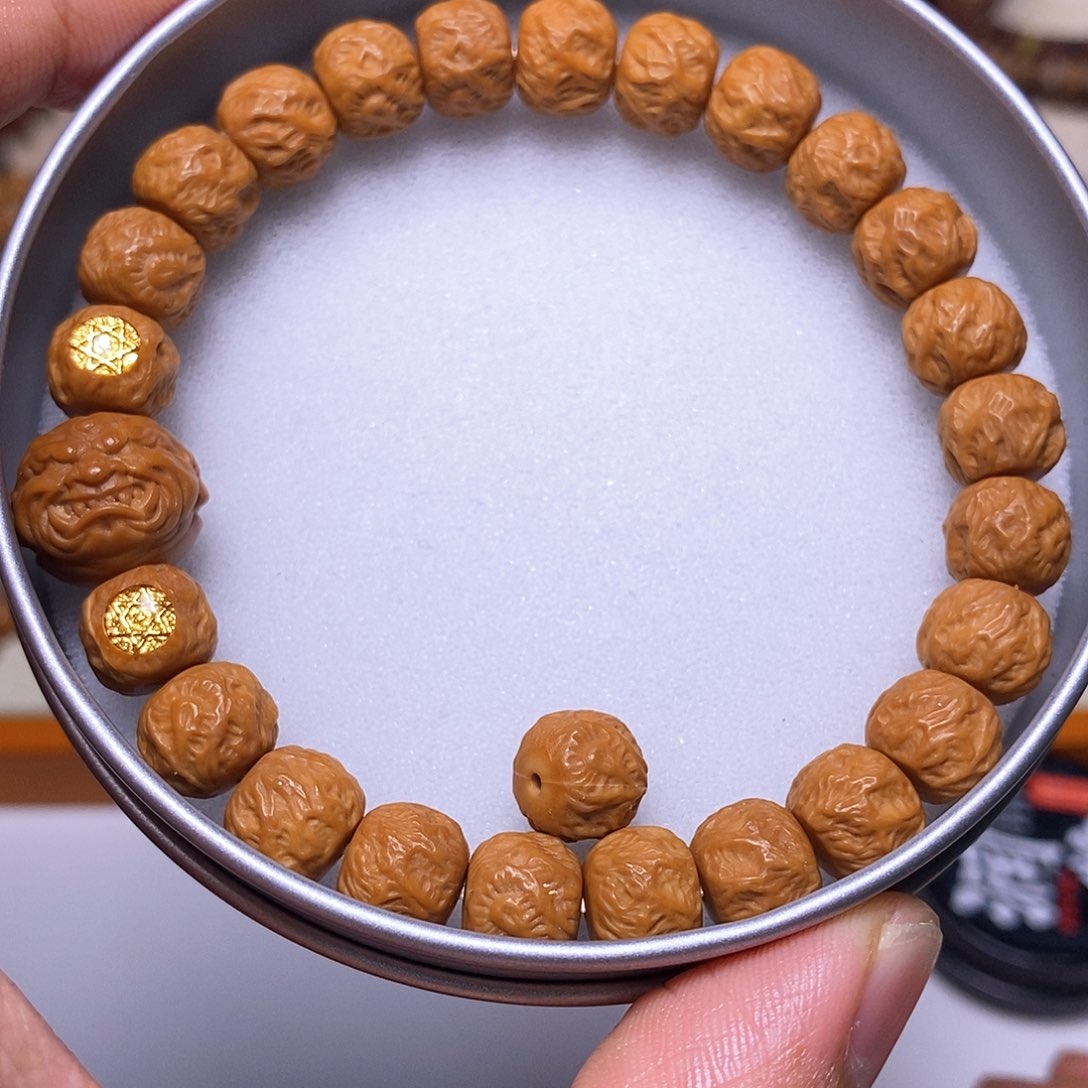 猴头核桃手串恶僧精工观山无相尺寸10左右全品