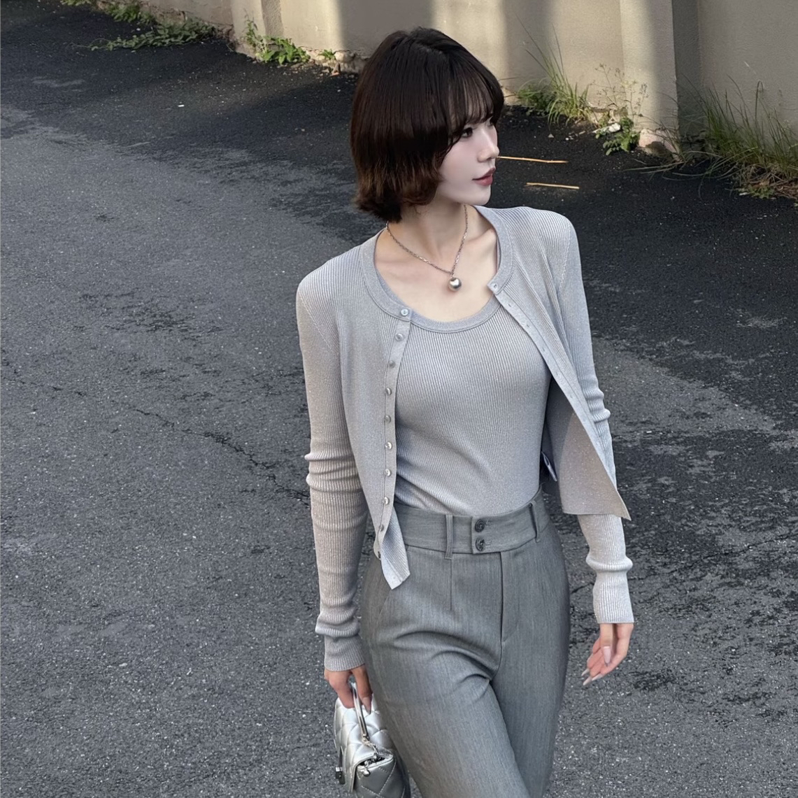 AMASS/阿玛施气质舒适百搭一秒入夏针织开衫548037-1T70721