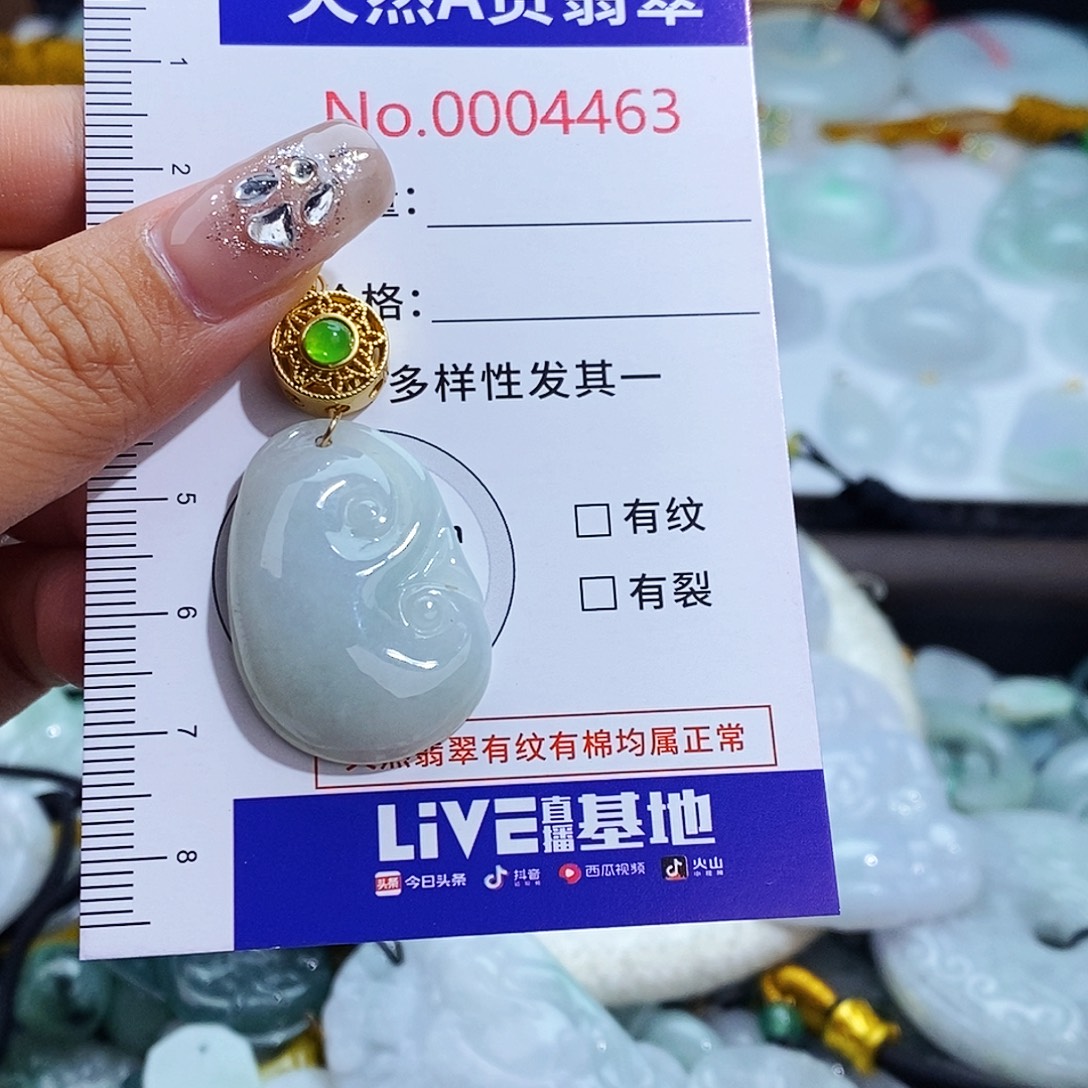 翡翠未镶嵌颈饰4463