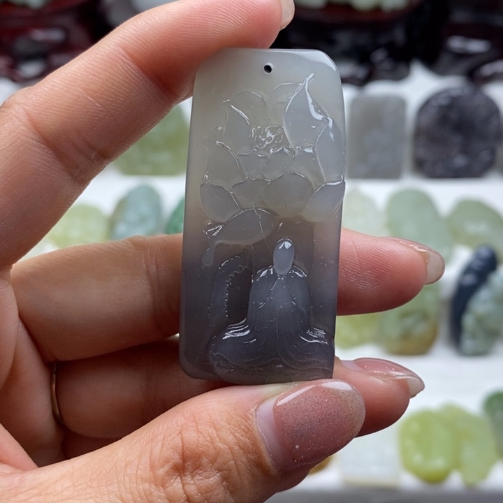 和田玉未镶嵌颈饰22