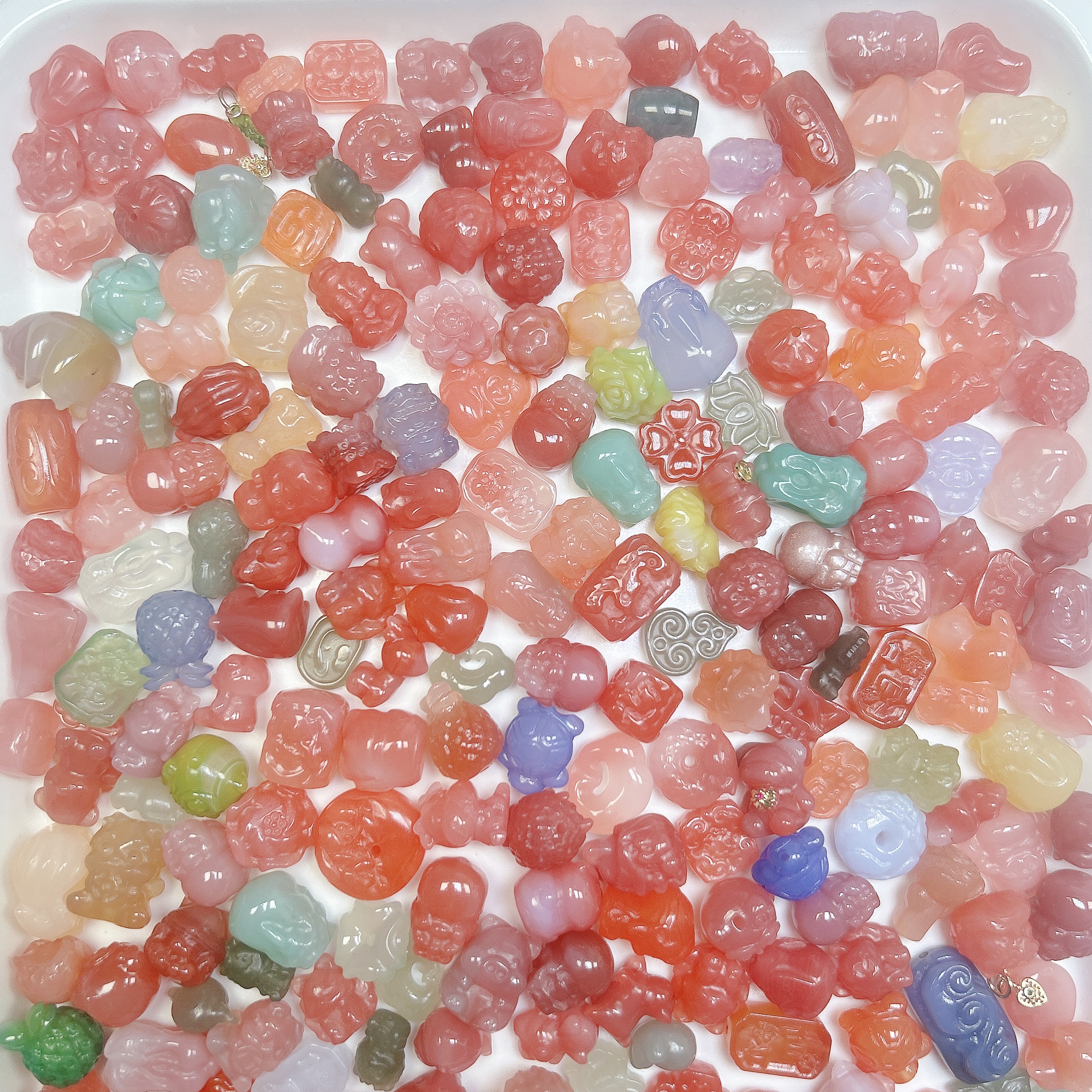 66.6自选10个天然石玛瑙水晶玉石DIY配件哦