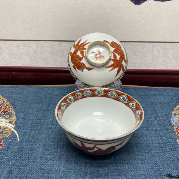 民国【金玉满堂】盖碗24/古玩收藏/KC20250210002