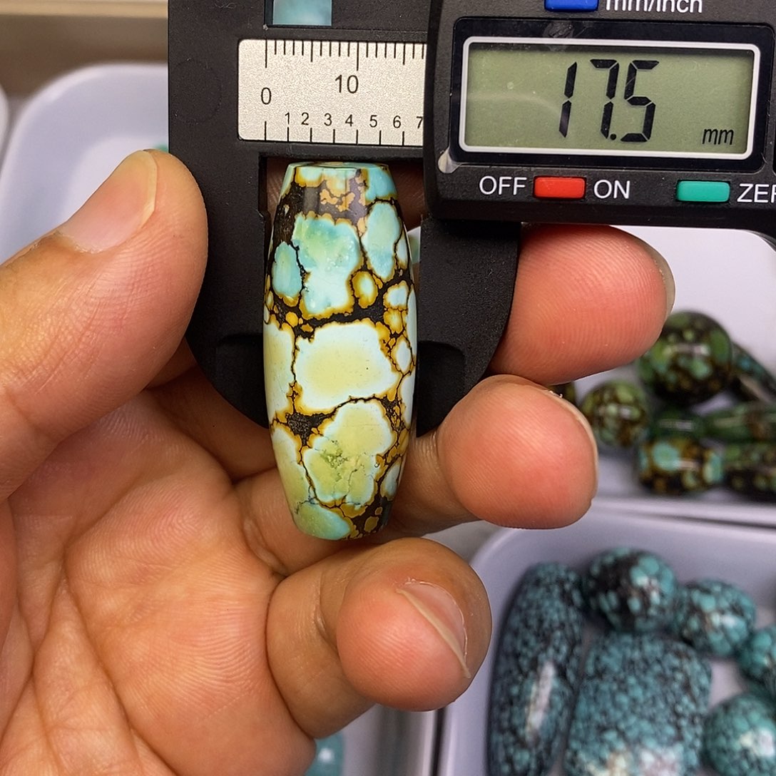 未镶嵌三彩天珠卡17mm