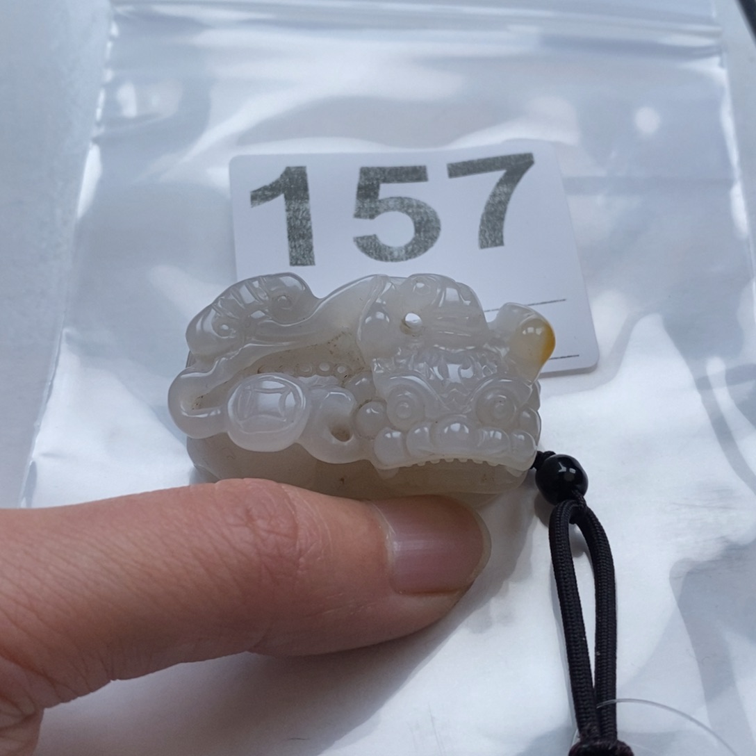 石英质玉（黄龙玉）手镯未镶嵌W*157貔貅