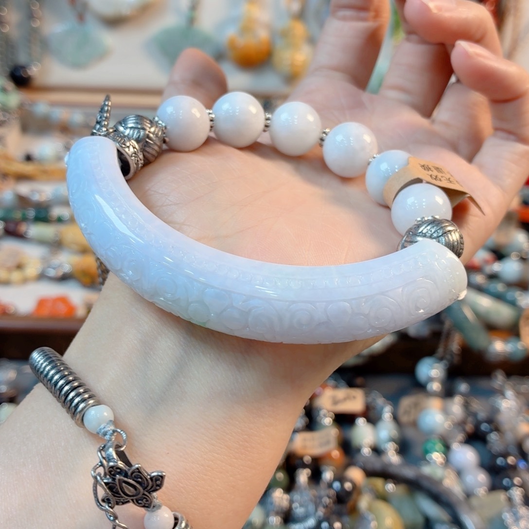 未镶嵌手链翡翠萌*手串