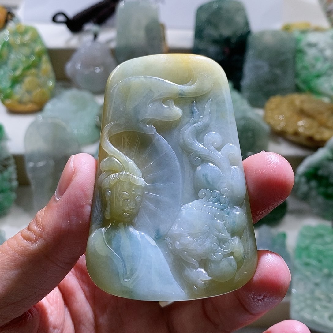 【闪购商品】翡翠颈饰未镶嵌文殊