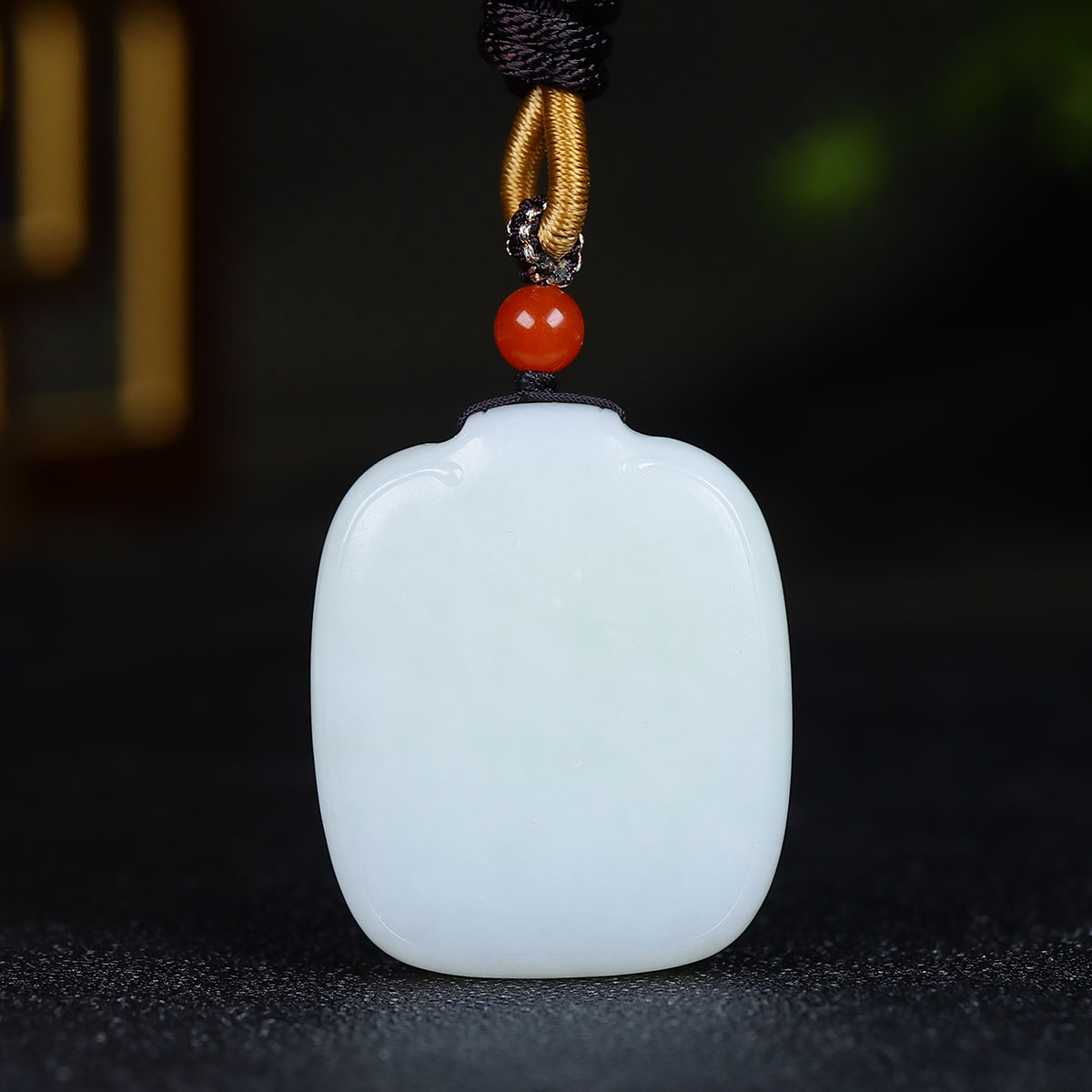 1228117和田玉白玉无事牌