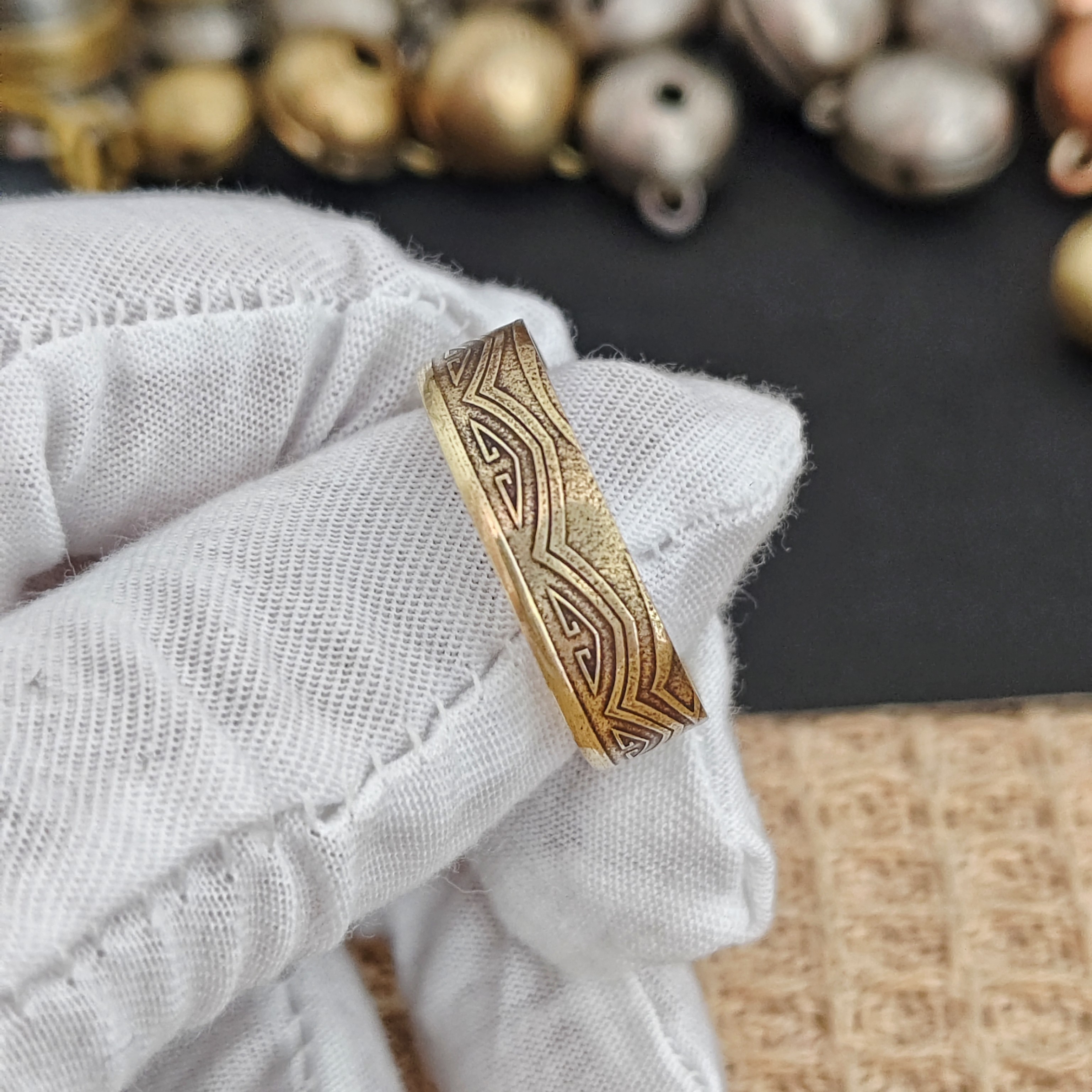 哈萨克斯坦50特因黄铜硬币指环