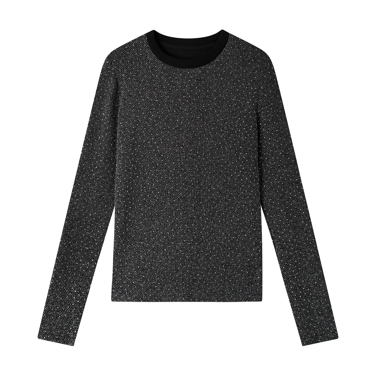 【茉茉专属】重工银丝闪亮满星钻长袖T恤打底衫TAW3U1M15