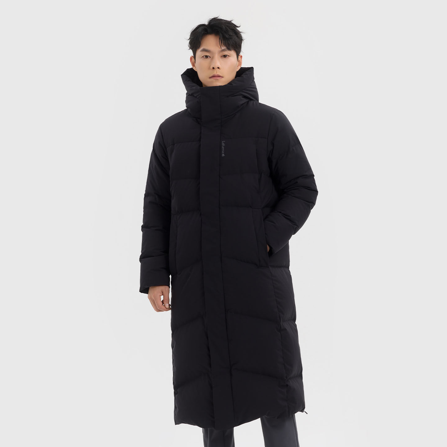 LAFUMA乐飞叶户外秋冬休闲过膝长款保暖羽绒服男LMJU5DH61