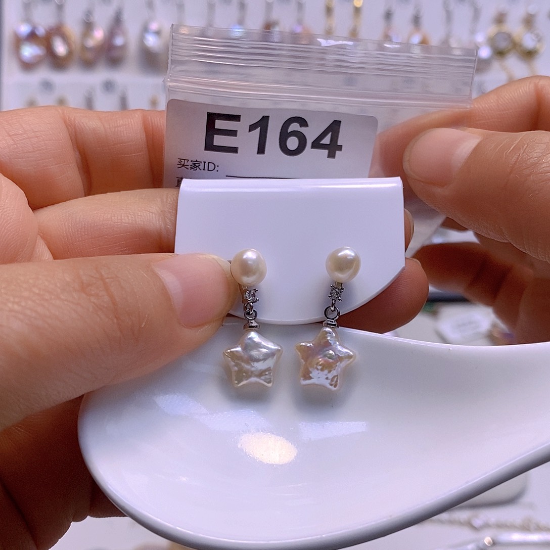 淡水珍珠耳饰银S925镶嵌